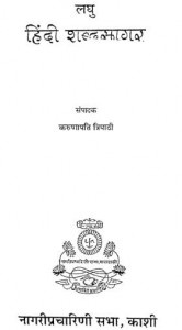 लघु हिंदी शब्दसागर : करुणापति त्रिपाठी हिंदी पुस्तक मुफ्त पीडीऍफ़ डाउनलोड | Laghu Hindi Shabdsagar : Karunapati Tripathi Hindi Book Free PDF Download